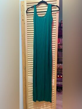 Boohoo Teal Green Strappy Sleeveless Maxi Dress, Size 6